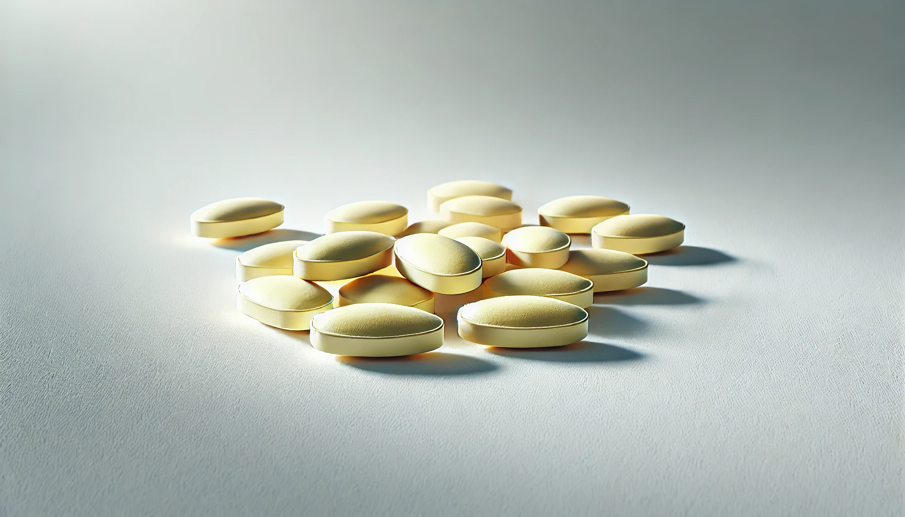 Sarı elips şeklindeki Cialis 5mg hapları, erektil disfonksiyon tedavisinde kullanılan günlük tabletler.